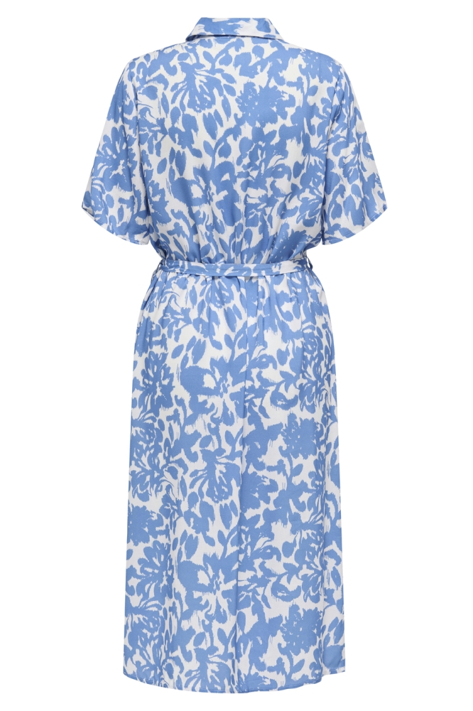 ONLYASMIN S/S SHIRT DRESS WVN 15357241 Cloud Dancer/TANIA FLOWER